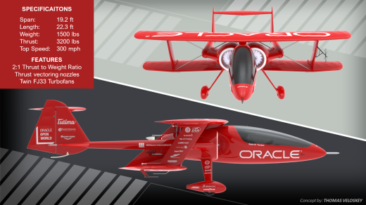 Oracle Challenger 2-2-1双翼飞机3D图纸 step格式缩略图