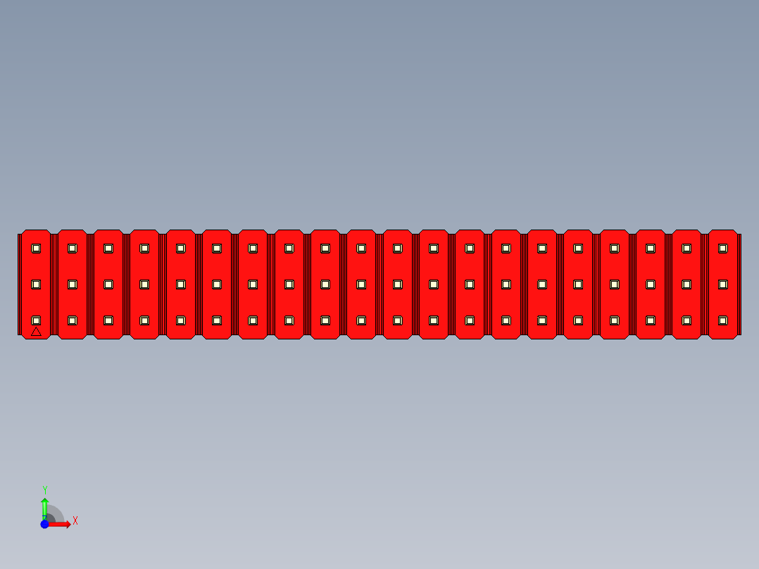 彩色公头100mil（2.54mm）系列-DS1021_red_3x20p_100mil_Type5_rev1.0前视图
