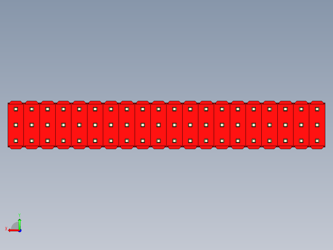 彩色公头100mil（2.54mm）系列-DS1021_red_3x20p_100mil_Type5_rev1.0后视图