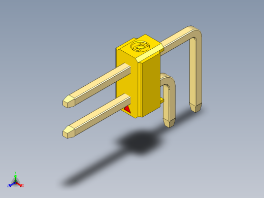 彩色公排针 100mil 2.54mm 系列-DS1022_yellow_2x01p_100mil_TypeD_rev1.0