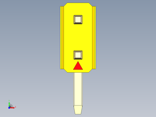 彩色公排针 100mil 2.54mm 系列-DS1022_yellow_2x01p_100mil_TypeD_rev1.0前视缩略图