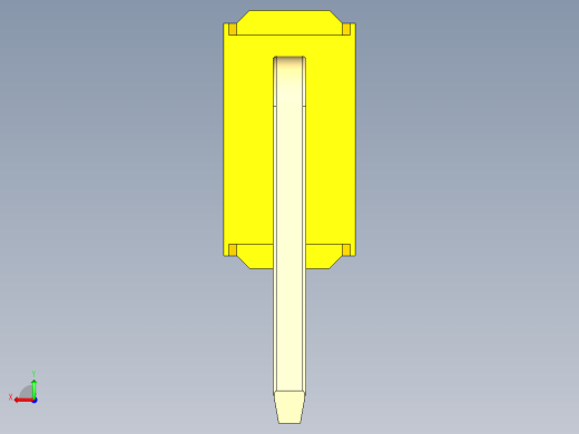 彩色公排针 100mil 2.54mm 系列-DS1022_yellow_2x01p_100mil_TypeD_rev1.0后视缩略图