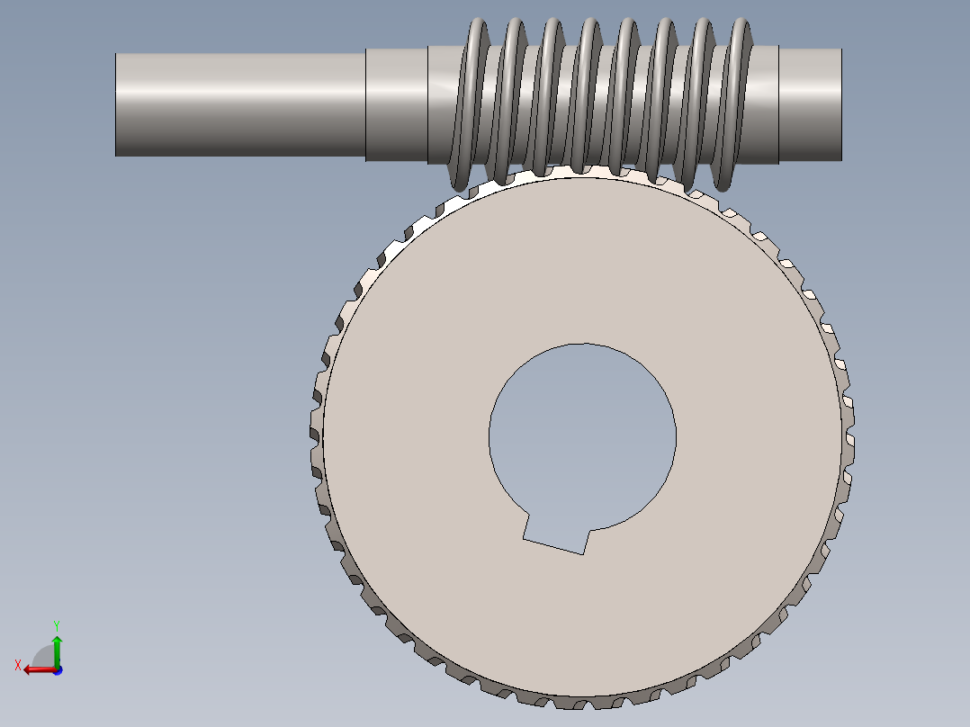 蜗轮总成后视图