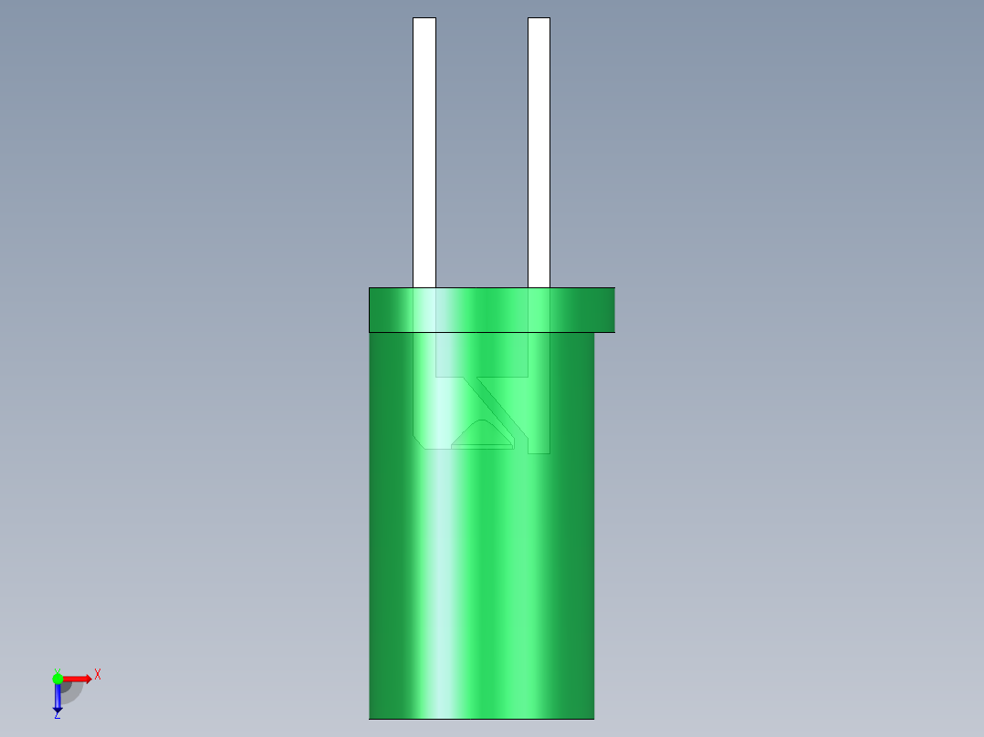 LED_Cylindrical_Green8_D5x9.6mm俯视图