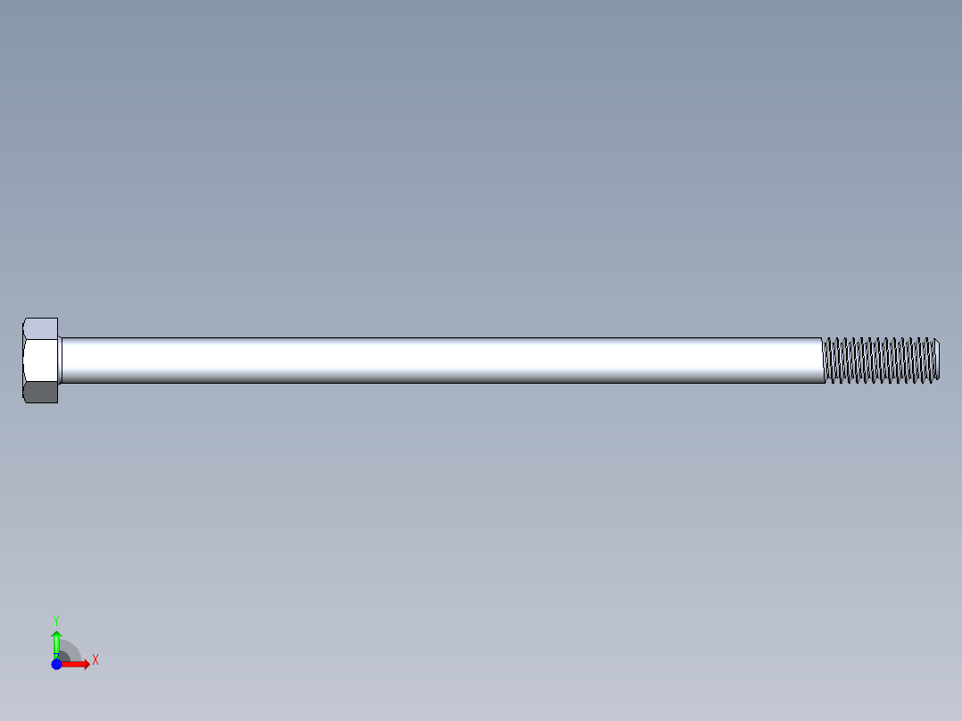 UNC 六角螺栓-Hex Bolt 0.3125-18 x 6前视图
