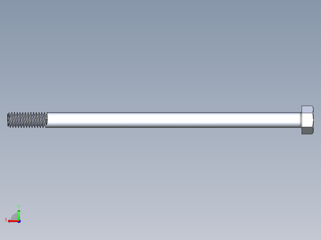 UNC 六角螺栓-Hex Bolt 0.3125-18 x 6后视图