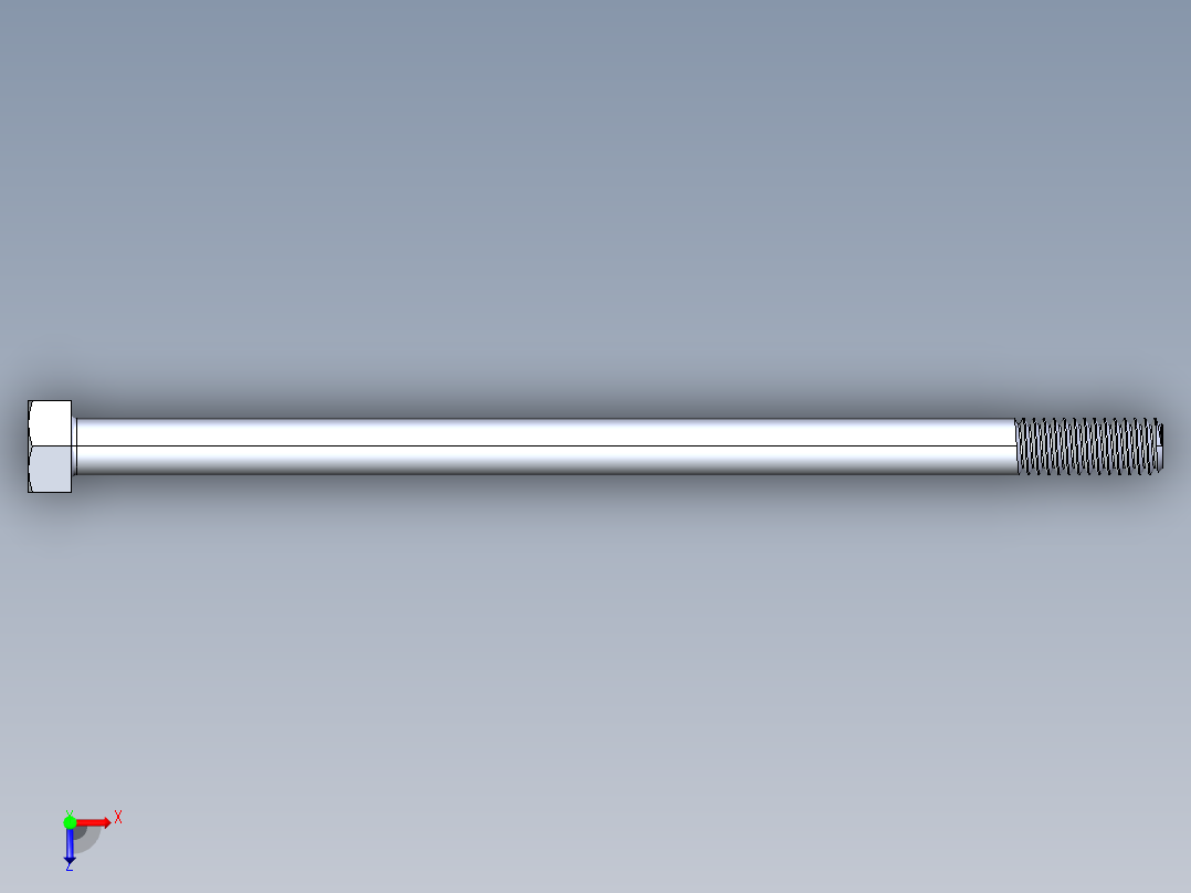 UNC 六角螺栓-Hex Bolt 0.3125-18 x 6俯视图