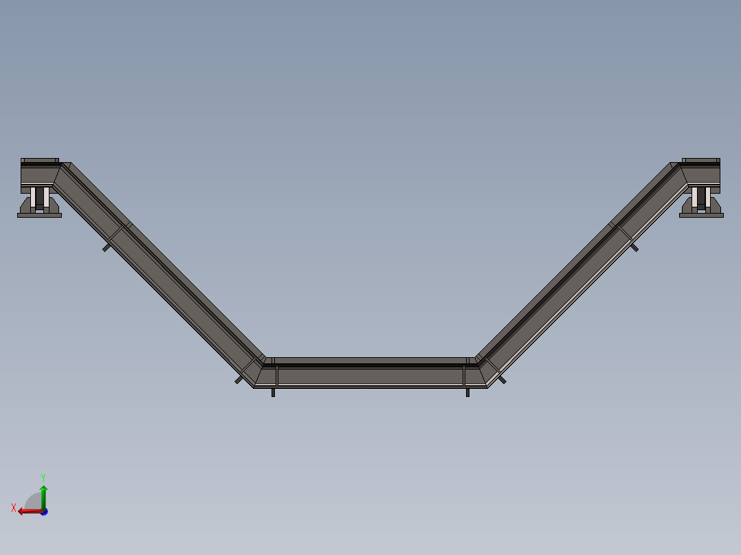 托辊架066后视图