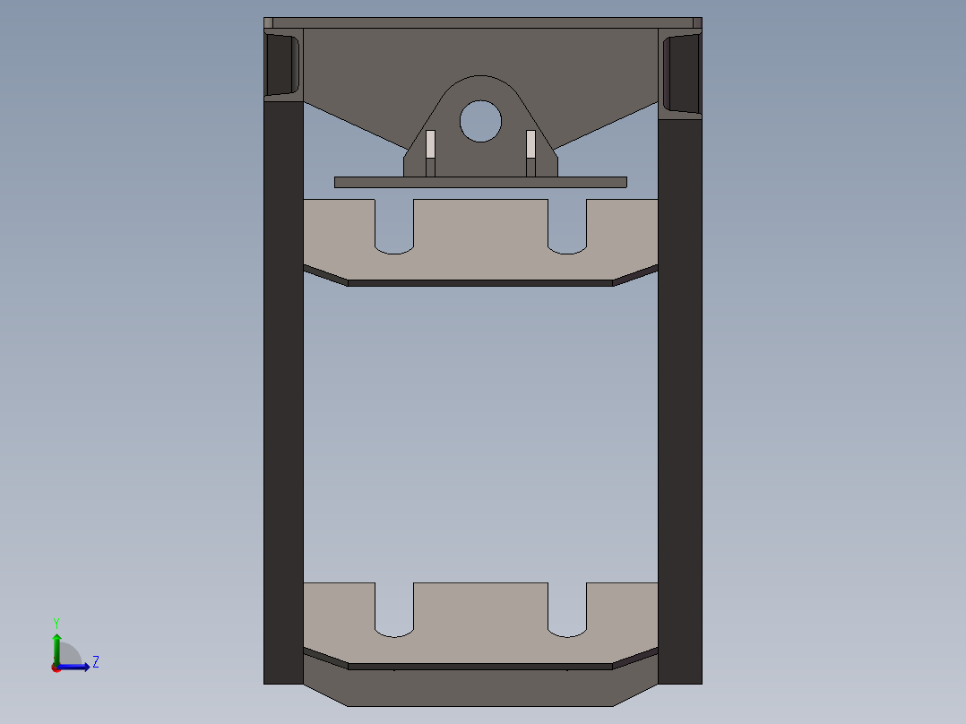 托辊架066左视图