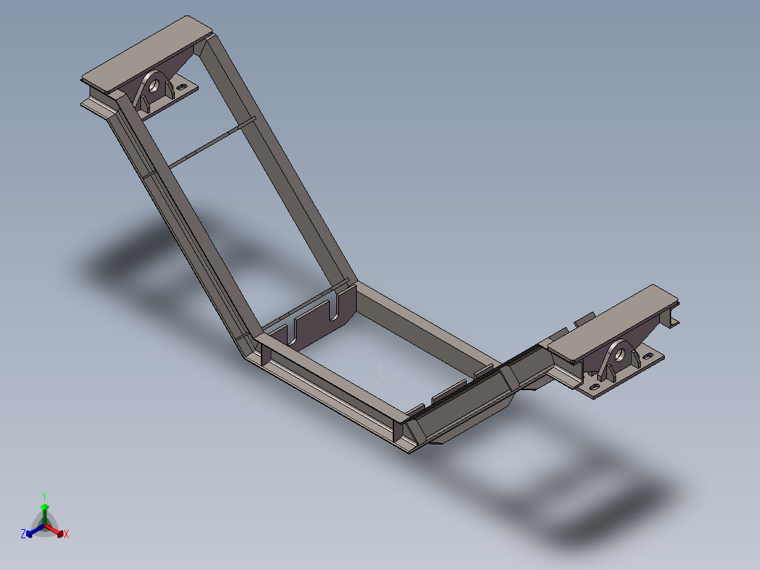 托辊架066正等轴测图
