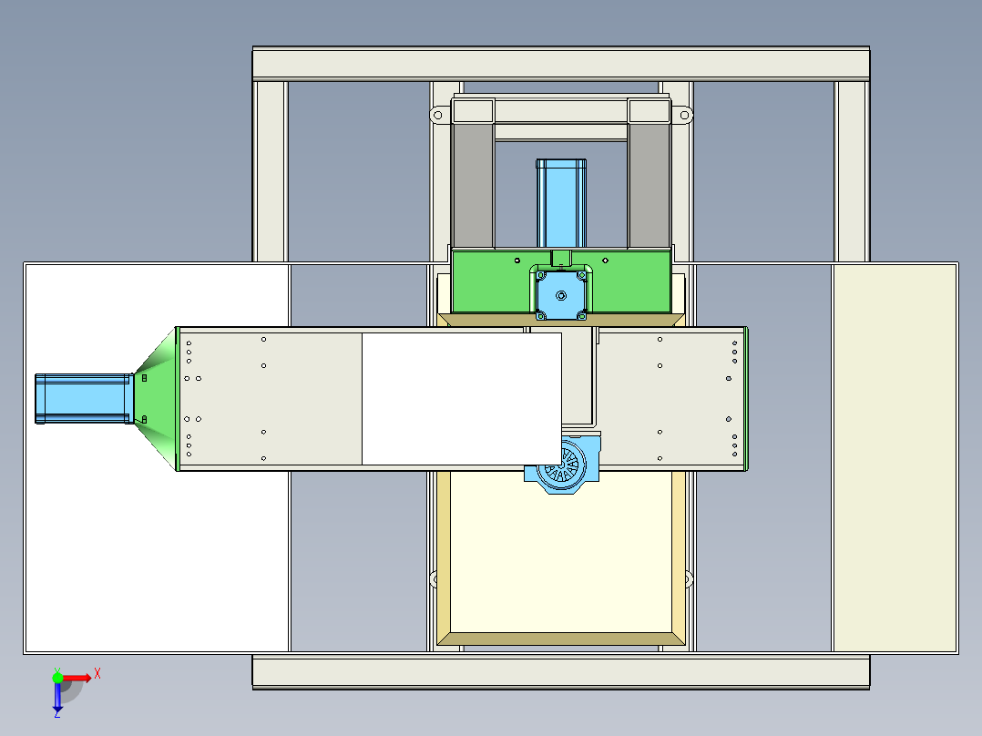 DIY铣床226x150x620 SBR20 SFU1605俯视图