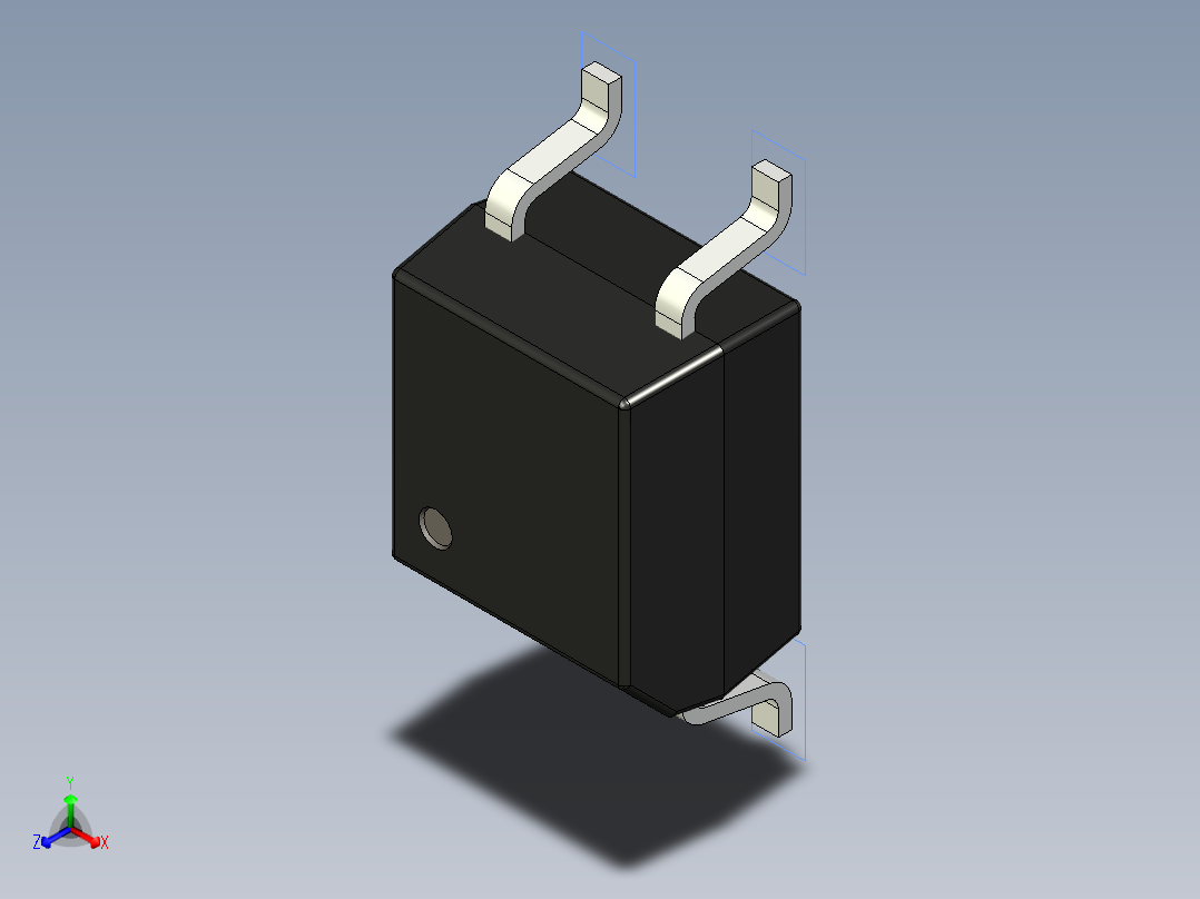 光电元件封装-miniFLAT-4-BK正等轴测图