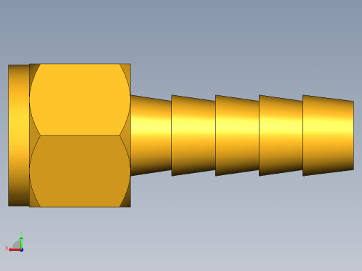 倒齿式工业管接头Hose Barb to Swivel Female Ball-End 128HBLSV-5-4后视缩略图