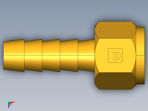 倒齿式工业管接头Hose Barb to Swivel Female Ball-End 128HBLSV-5-4俯视缩略图