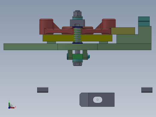 831008拨叉铣φ32外圆上端面三维SolidWorks图前视缩略图