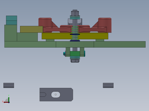 831008拨叉铣φ32外圆上端面三维SolidWorks图后视缩略图