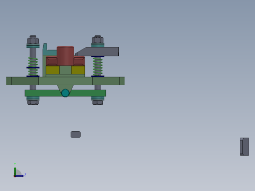 831008拨叉铣φ32外圆上端面三维SolidWorks图左视缩略图