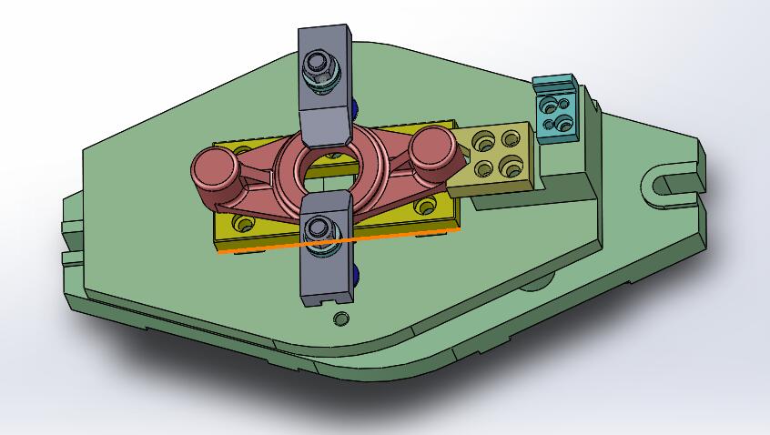 831008拨叉铣φ32外圆上端面三维SolidWorks图