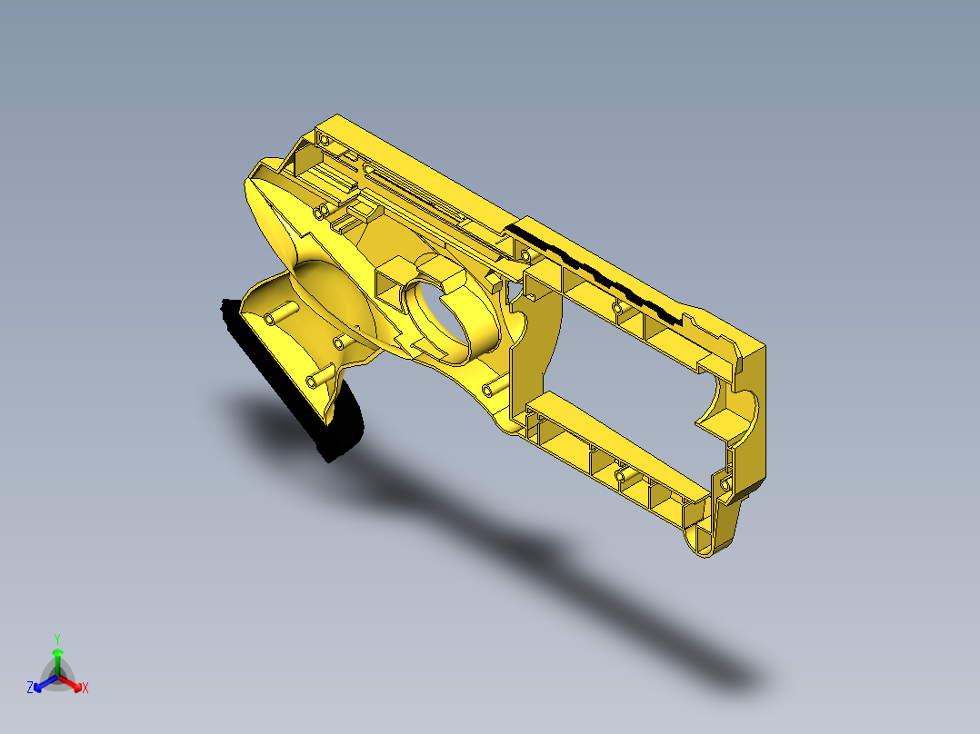 软弹枪手枪 CREO STP正等轴测图