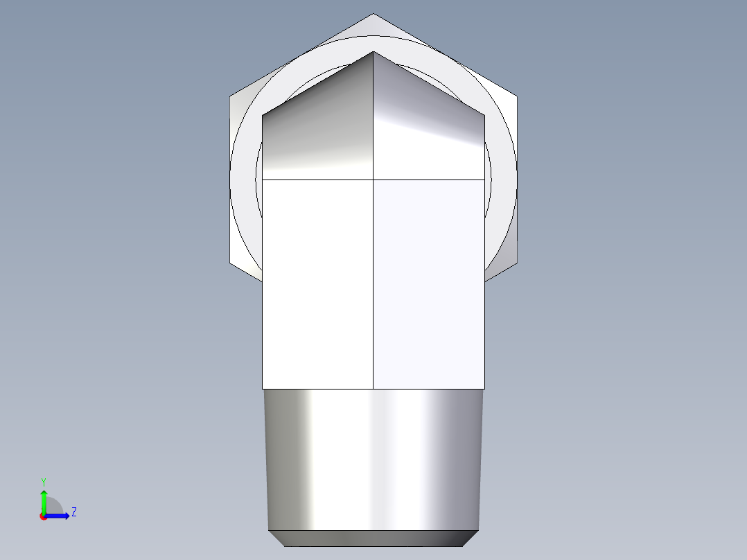 卡套式工业通用硬管接头EO_Male_stud_elbow_WE12LM71左视图