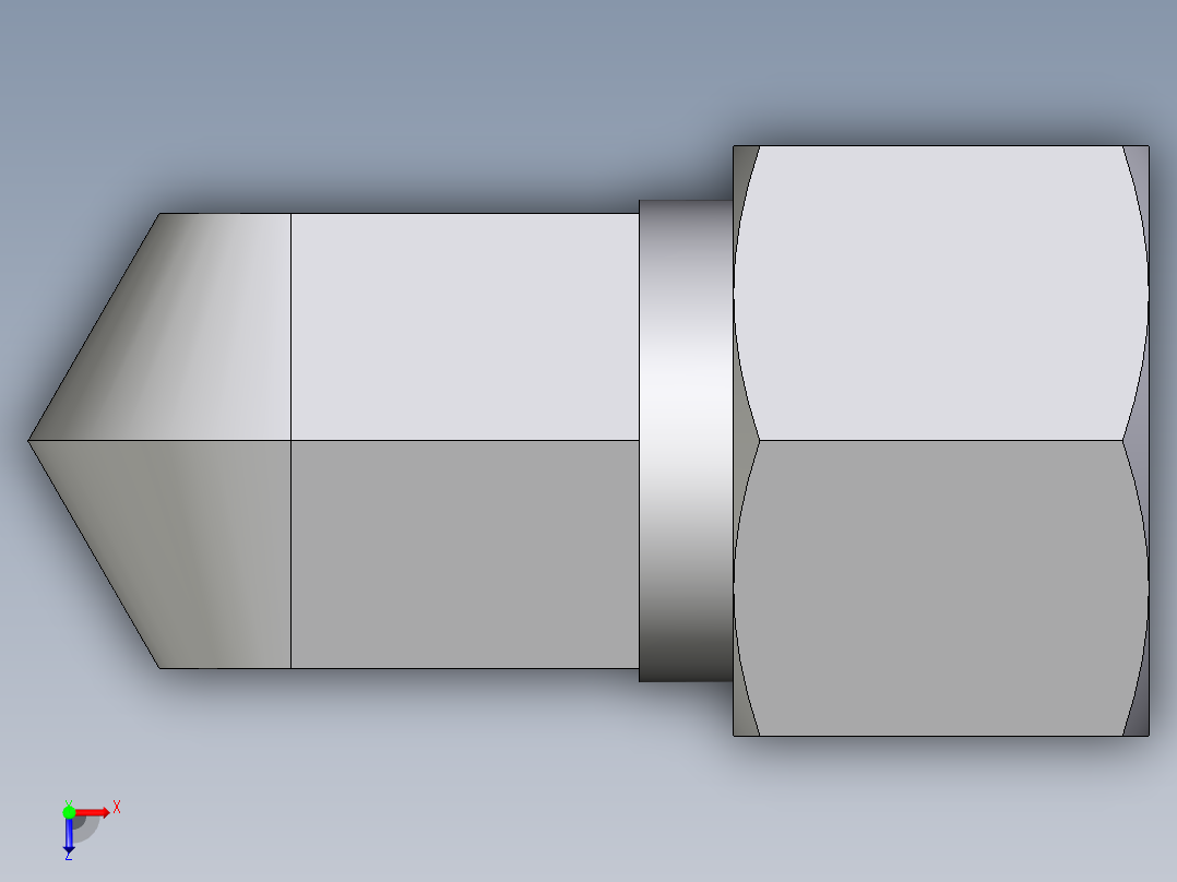 卡套式工业通用硬管接头EO_Male_stud_elbow_WE12LM71俯视图