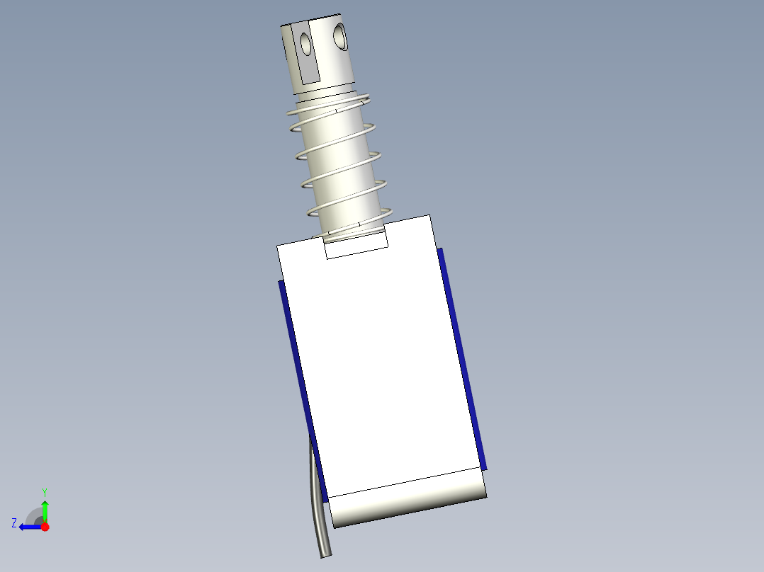 推拉电磁阀右视图