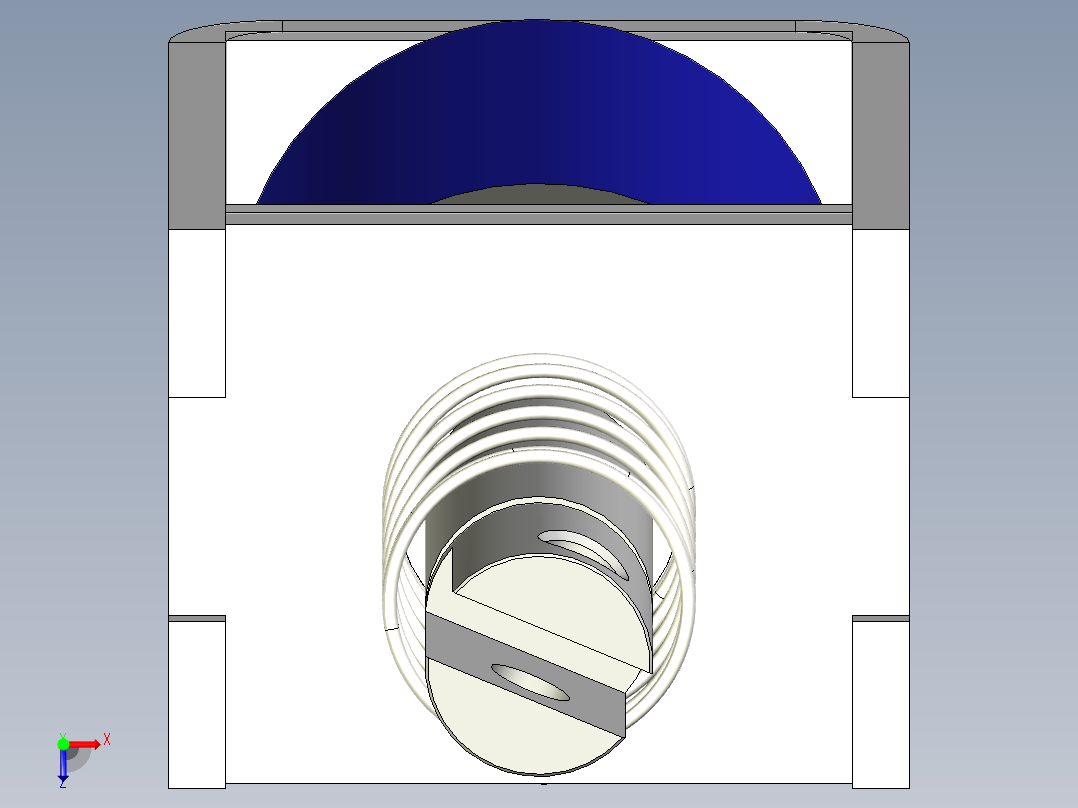 推拉电磁阀俯视图