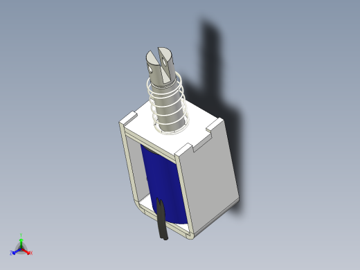 推拉电磁阀正等轴测缩略图