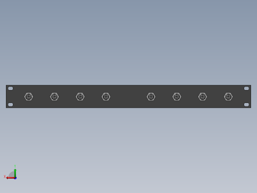 1553的1U机架面板后视缩略图