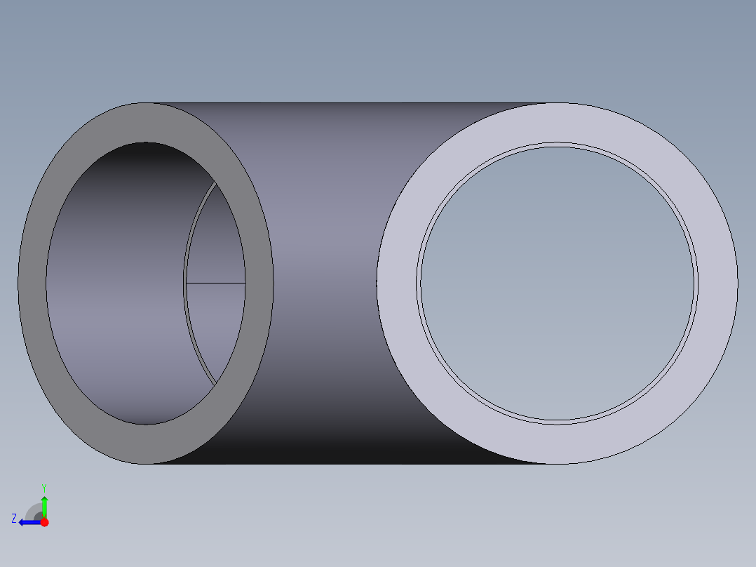 7YIV 45通带溶剂焊接插座右视图
