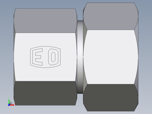 卡套式工业通用硬管接头EO_Swivel_connector_GAI25SMCF前视缩略图