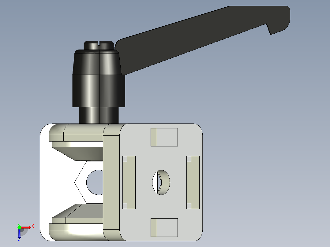 型材-BR 40X40 PIVOT JOINT WITH LEVER KJN532235L 俯视图