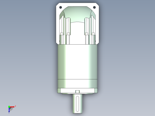 直齿ZPLF160-L3 35-114.3-200-M12.stp俯视缩略图