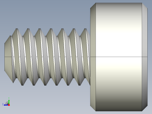 M2 x 0.4mm Thread 3mm LONG SOCKET HEAD CAP SCREW.IGS右视缩略图