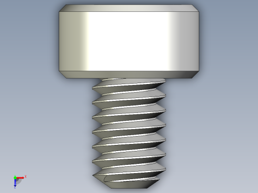 M2 x 0.4mm Thread 3mm LONG SOCKET HEAD CAP SCREW.IGS俯视缩略图