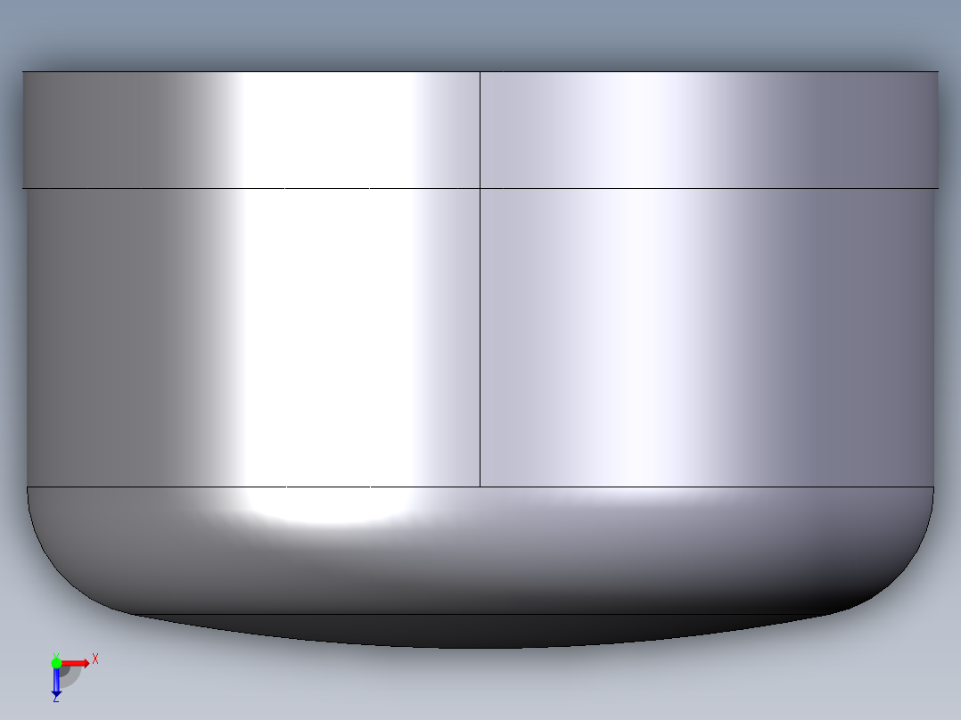 7CLV 带有溶剂焊接插座的端盖俯视图
