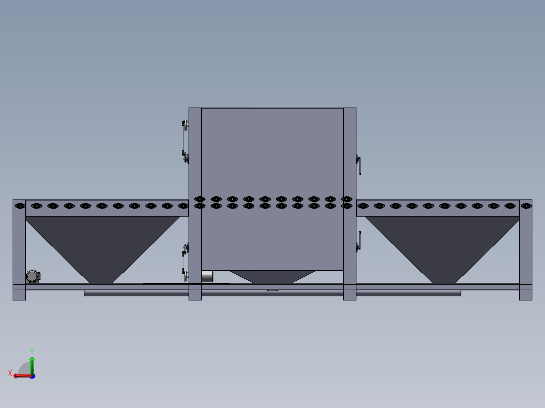 1860型不锈钢板双面自动喷砂机sw14可编辑后视图