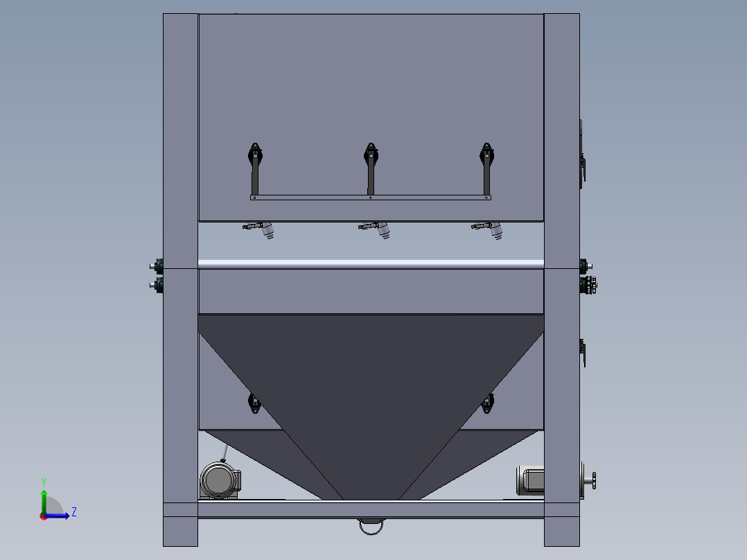 1860型不锈钢板双面自动喷砂机sw14可编辑左视图