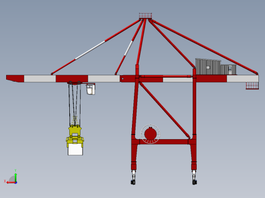 集装箱起重机3D数模图纸 Solidworks设计后视缩略图