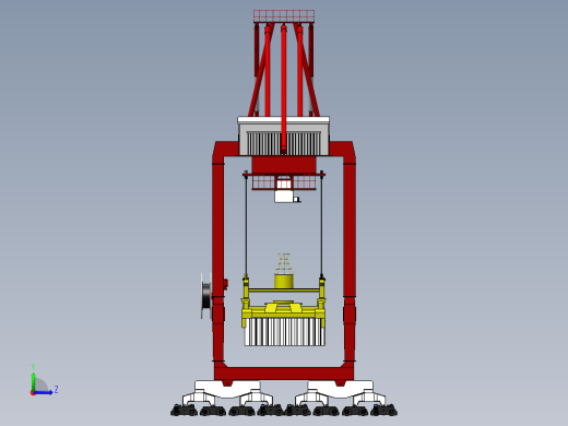 集装箱起重机3D数模图纸 Solidworks设计左视缩略图