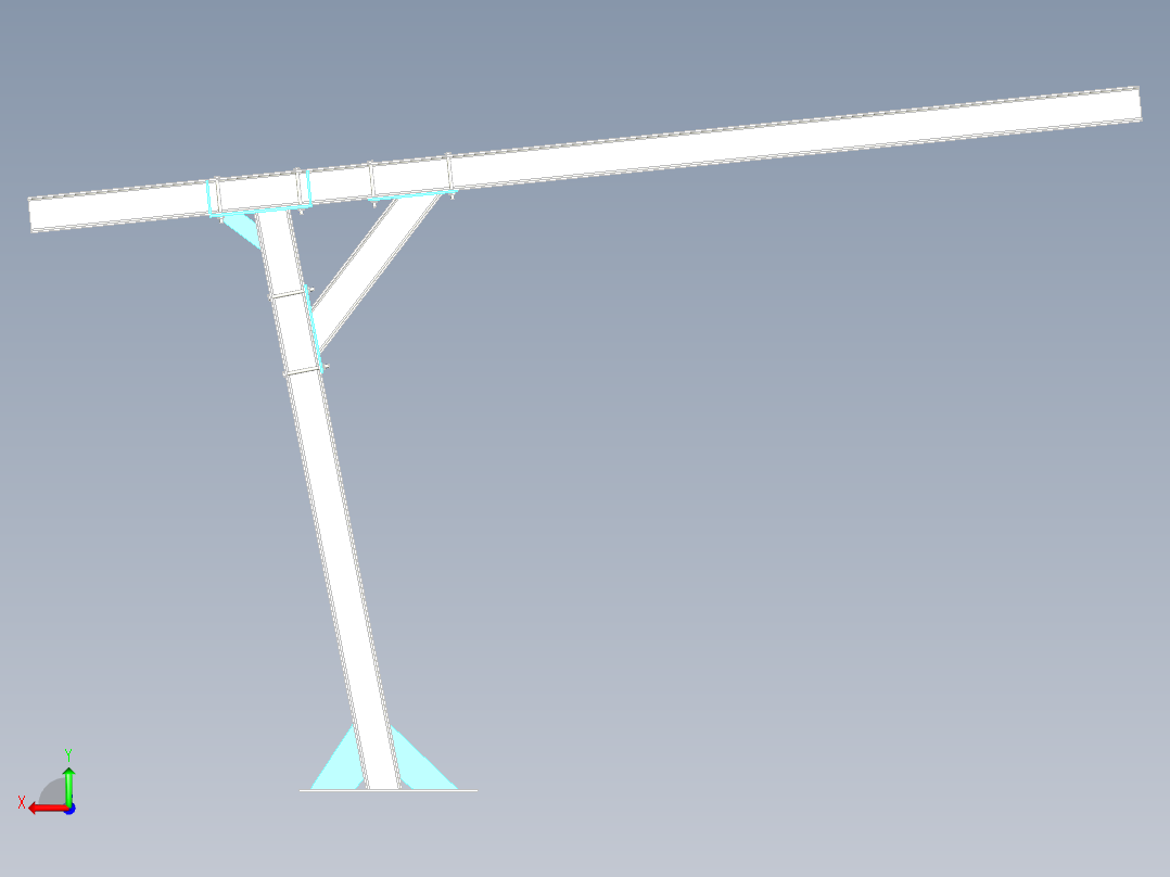 A0002570-车库结构钢架后视图