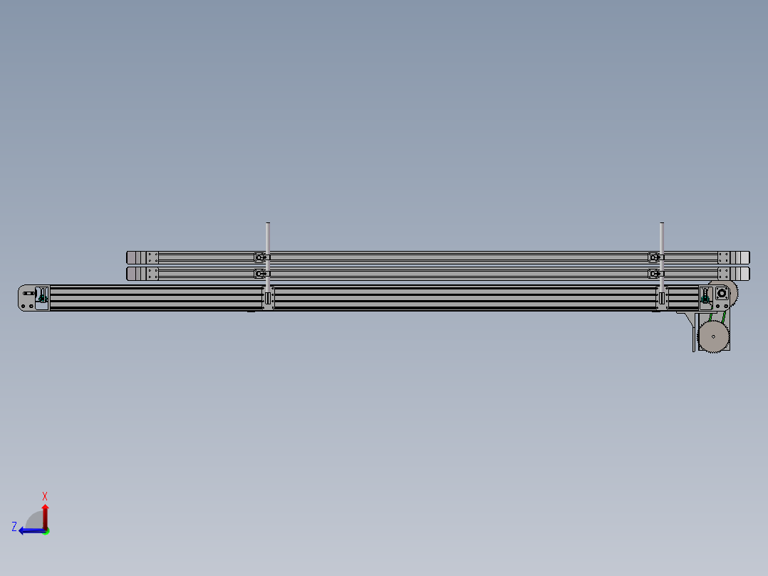 套袋机传送带前视图