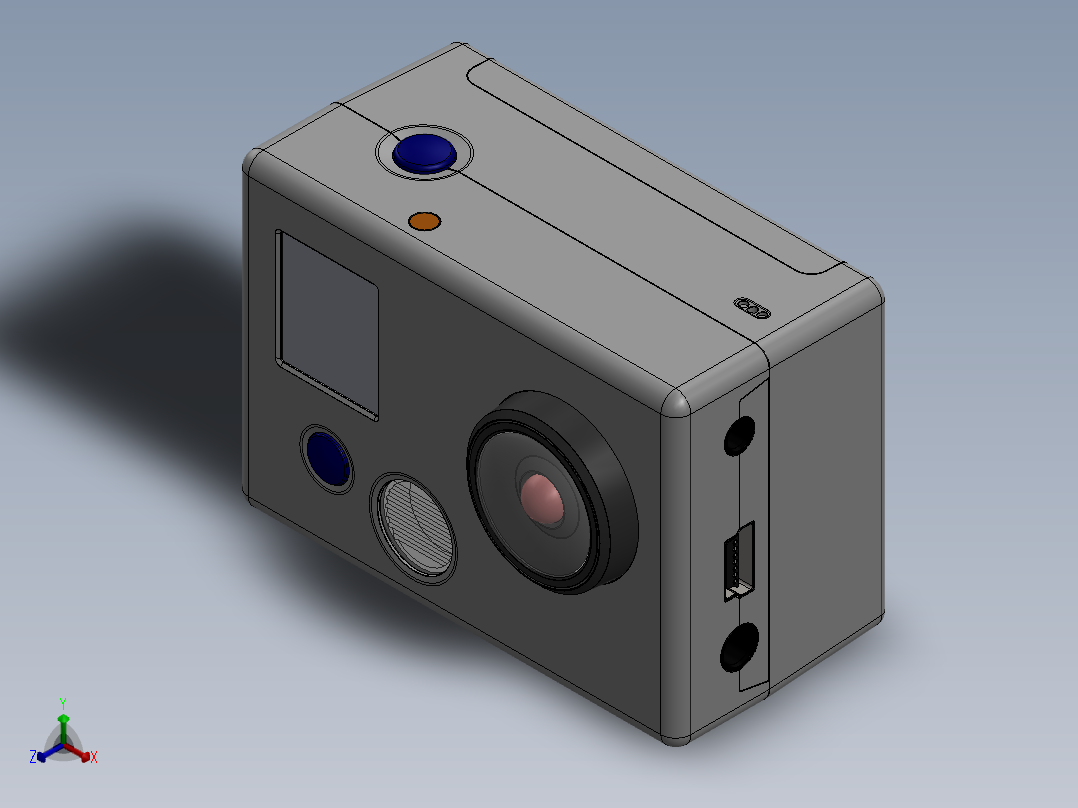 相机、摄像头(23)正等轴测图