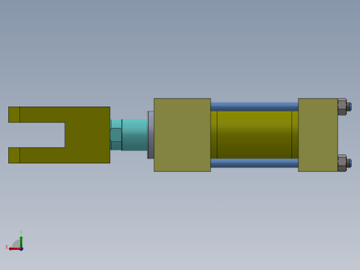 A0002802-拉杆液压缸 (DANIELI) ( 精整区尾部剪切机) 40x28x45 毫米后视缩略图