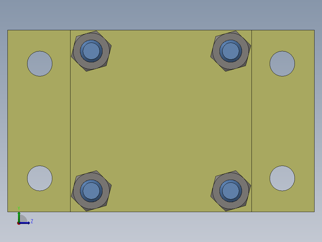 A0002802-拉杆液压缸 (DANIELI) ( 精整区尾部剪切机) 40x28x45 毫米左视图