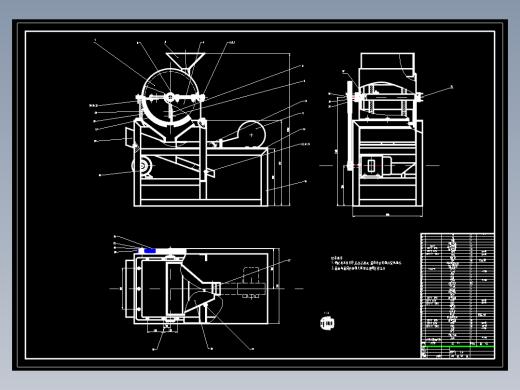 刮板式花生去壳机结构设计含10张CAD图