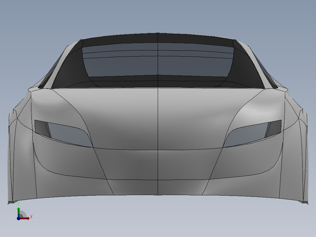 未来的车前视图