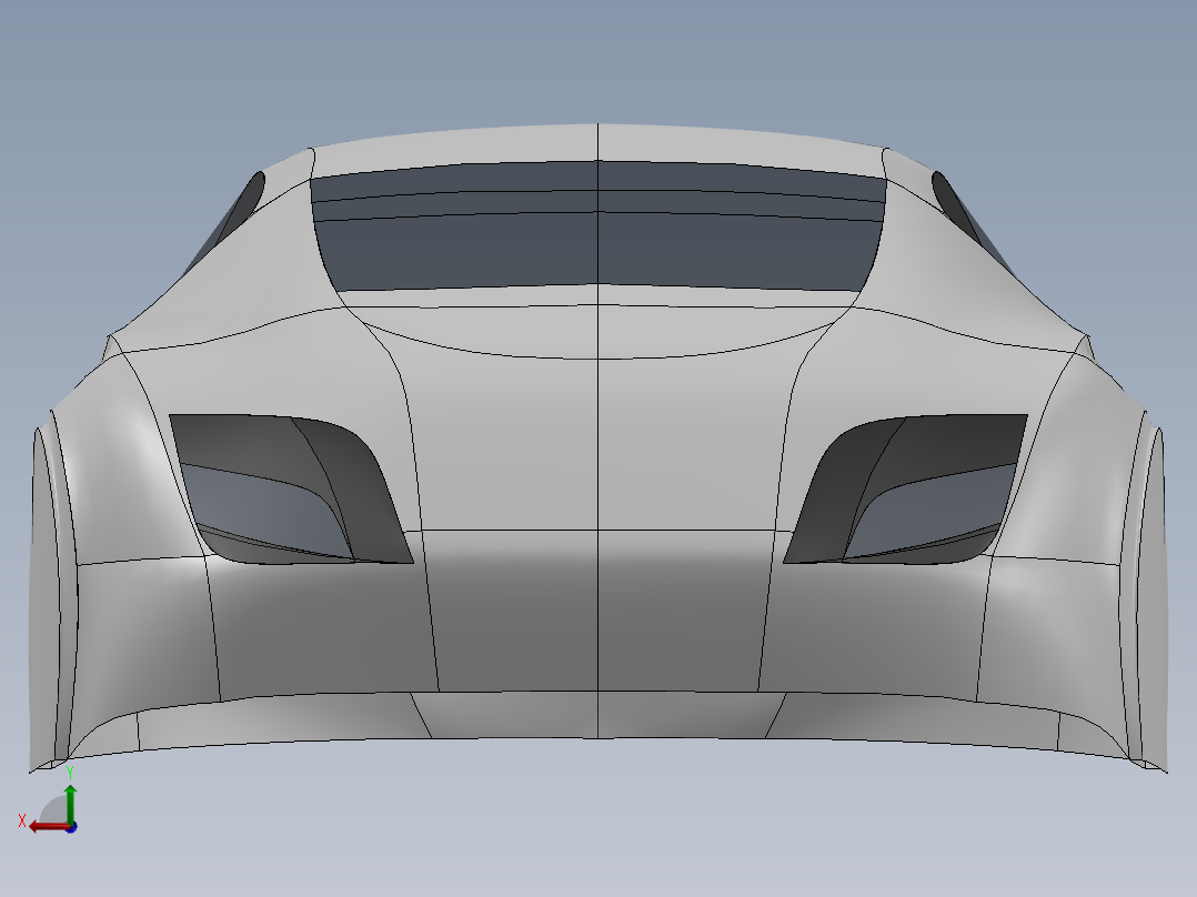 未来的车后视图