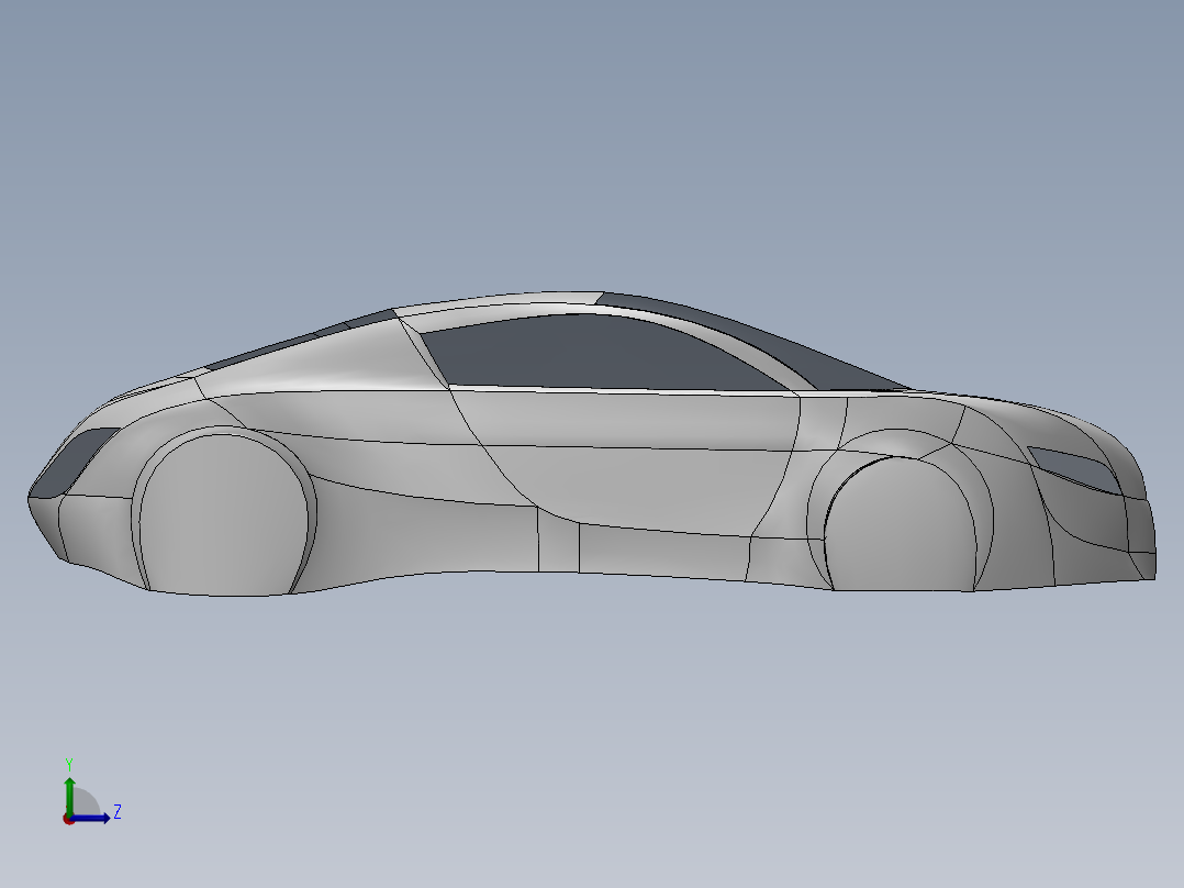 未来的车左视图