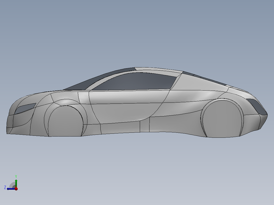 未来的车右视图